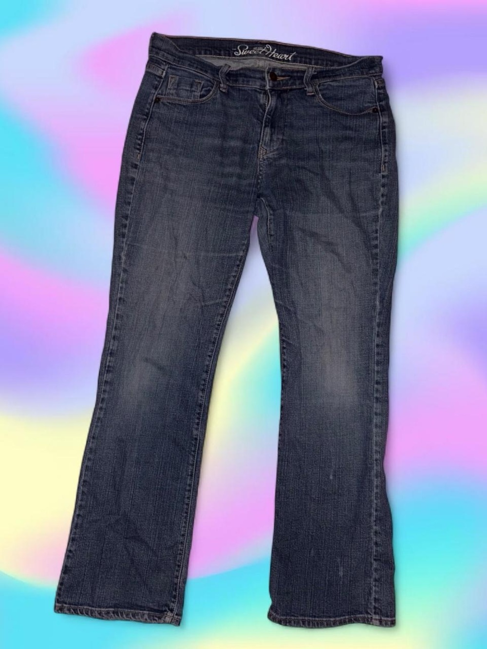 vtg y2k lowrise bootcut jeans - old navy, ‘sweetheart’ style, sz 4 short